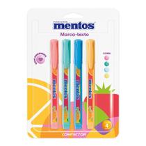 Conjunto de Marca-Texto Destaq Mentos - 4 Cores - Compactor