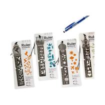 Conjunto De Marcador De Página E Régua Em Forma De Gaiola De Pássaro Kawaii, Material De Papelaria