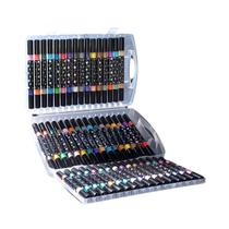 Conjunto De Marcadores Acrílicos Com Glitter De Ponta Dupla 24/48/96 Cores, Canetas De Tinta