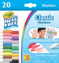 Conjunto de marcadores Crayola Color Wonder 20 Broad Line para crianças com mais de 3 anos