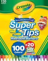 Conjunto de Marcadores Crayola Super Tips - 100% Laváveis e 20 Perfumados
