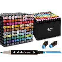 Conjunto de marcadores de álcool ABEIER 120 Colors Dual Tips Blender
