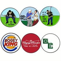 Conjunto De Marcadores De Bola De Golfe Engraçados Para Homens, 6 Unidades, Acessórios De Golfe Para