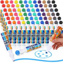 Conjunto de marcadores de pontos Bingo Daubers Crtiin, pacote 72, 38 ml, 12 cores Conjunto de marcadores de pontos Bingo Daubers Crtiin, pacote 72, 38 ml, 12 cores