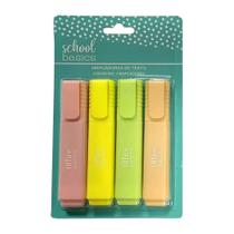 Conjunto de Marcadores de Texto com 4 Unidades - School Basics Conjunto de Marcadores de Texto com 4 Unidades - School Basics