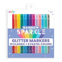 Conjunto de marcadores Glitter Oly Rainbow Sparkle com 15 marcadores
