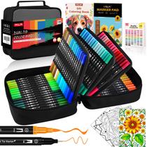 Conjunto de Marcadores IVSUN 128 Cores com Duas Pontas para Arte Conjunto de Marcadores IVSUN 128 Cores com Duas Pontas para Arte