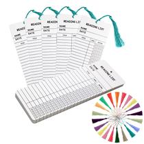 Conjunto de marcadores, lista de leitura KaloTidy com borlas, 50 unidades