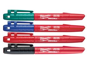 Conjunto de marcadores Milwaukee Inkzall Jobsite com ponta de 1 mm, pacote com 6 Conjunto de marcadores Milwaukee Inkzall Jobsite com ponta de 1 mm, pacote com 6