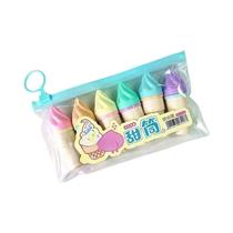 Conjunto De Marcadores Mini Sorvete 6 Peças Para Desenho, Pintura E Escrita Escolar Conjunto De Marcadores Mini Sorvete 6 Peças Para Desenho, Pintura E Escrita Escolar