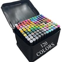 Conjunto de marcadores SGTIOS de 120 cores com ponta dupla e bolsa Conjunto de marcadores SGTIOS de 120 cores com ponta dupla e bolsa