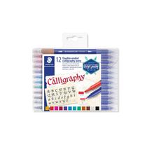 Conjunto de marcadores Staedtler Double Ended Calligraphy Duo 12 cores