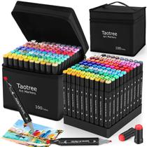Conjunto de Marcadores Taotree 100 Cores Dupla Ponta à Base de Álcool para Arte Conjunto de Marcadores Taotree 100 Cores Dupla Ponta à Base de Álcool para Arte