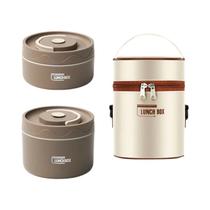 Conjunto De Marmita Térmica Portátil À Prova De Vazamento Em Aço Inoxidável Para Micro-ondas Com