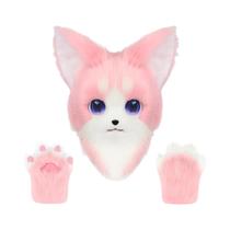 Conjunto De Máscara De Cabeça De Fursuit De Gato E Luvas De Patas Therian Para Acessórios De