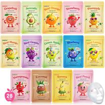 Conjunto de máscaras faciais KONEUK 28 unidades hidratantes de colágeno de frutas Conjunto de máscaras faciais KONEUK 28 unidades hidratantes de colágeno de frutas