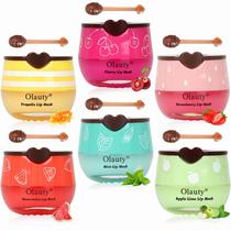 Conjunto de máscaras labiais com protetor labial e própolis de mel de abelha, 6 peças com bastão Conjunto de máscaras labiais com protetor labial e própolis de mel de abelha, 6 peças com bastão