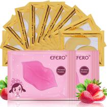 Conjunto de máscaras para lábios e olhos Eakroo Power Crystal Gel 24K 20 pares