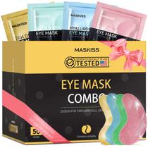 Conjunto de máscaras para os olhos Maskiss 24K Gold, cafeína e ácido hialurônico, 50 pares
