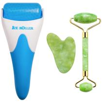 Conjunto de massagem AECW Natural Stone Jade Roller e Gua Sha Conjunto de massagem AECW Natural Stone Jade Roller e Gua Sha