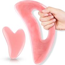 Conjunto de Massagem Body Guasha Gua Sha com Alça - Placa de Pedra Natural