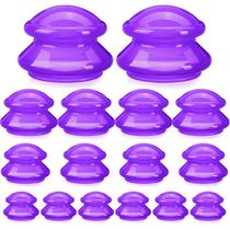 Conjunto de massagem Geiserailie, copos de silicone, 16 unidades, roxo