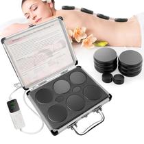 Conjunto de massagem Hot Stones GLXPJU 12 unidades com ajuste de temperatura