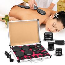 Conjunto de massagem Hot Stones Yunsailing, 19 peças com aquecedor elétrico