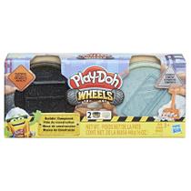 Conjunto De Massinha De Modelar Play-Doh Wheels Massa De Construção Asfalto E Cimento