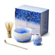 Conjunto de Matcha DIWU Flor de Cristal 4 Peças Kit para Cerimônia do Chá Conjunto de Matcha DIWU Flor de Cristal 4 Peças Kit para Cerimônia do Chá