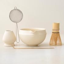 Conjunto de Matcha LezayXtra 5 Peças com Batedor de Bambu e Tigela de Cerâmica