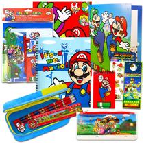 Conjunto de material escolar Super Mario Mario, estojo de lápis e lápis Conjunto de material escolar Super Mario Mario, estojo de lápis e lápis