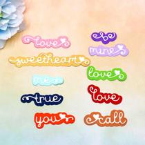 Conjunto de matrizes de corte em aço carbono Feemkota Love Words