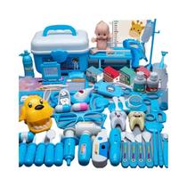 Conjunto de Médico e Enfermeira para Crianças - Brinquedo de Faz de Conta com Estetoscópio e Injetores