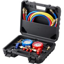 Conjunto de medidores AC, coletor de 3 vias VEVOR para R134A R22 R12 R502 Conjunto de medidores AC, coletor de 3 vias VEVOR para R134A R22 R12 R502