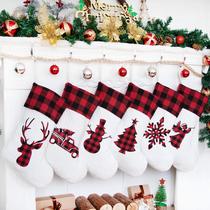 Conjunto de meias de Natal LUBOT Silhouette Buffalo Red Plaid