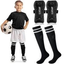 Conjunto De Meias De Proteção Para Futebol Infantil (Meninos E Meninas) Com Suporte Para Perna Acima