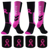 Conjunto de meias e pulseiras masonicbuy Breast Cancer Awareness Conjunto de meias e pulseiras masonicbuy Breast Cancer Awareness
