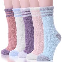 Conjunto de meias femininas de inverno felpudas e quentes da EBMORE