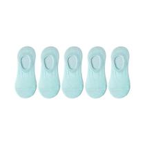 Conjunto De Meias Invisíveis Femininas 10 Peças 5 Pares Respirável Antiderrapante De Silicone Curta