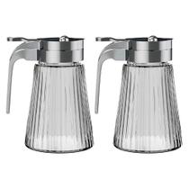 Conjunto De Meleiras Porta Mel De Vidro Para Brunch Lanchonetes - 2 Peças Conjunto De Meleiras Porta Mel De Vidro Para Brunch Lanchonetes - 2 Peças
