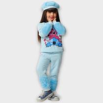 Conjunto de Menina Moletom Inverno Infantil 2 a 8 Anos Criança Boina Peluciada Blogueira Stitch Luxo Conjunto de Menina Moletom Inverno Infantil 2 a 8 Anos Criança Boina Peluciada Blogueira Stitch Luxo