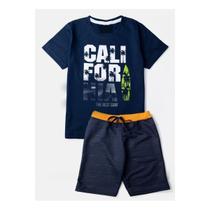 Conjunto De Menino Roupa Infantil Verão 1 A6 Anos Kit Shorts - Click Baby