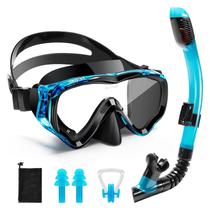 Conjunto de mergulho com snorkel HIKOTEY, máscara totalmente seca para crianças/adultos, antiembaçante Conjunto de mergulho com snorkel HIKOTEY, máscara totalmente seca para crianças/adultos, antiembaçante