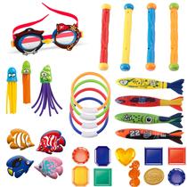 Conjunto de mergulho LITTLE FROGGY Kid's com kit de brinquedos de 30 peças para meninos de 3 a 12 anos