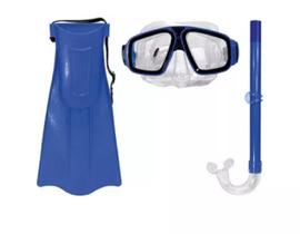 Conjunto de Mergulho Verde Infantil Mascara Snorkel E Pé De