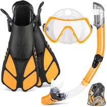 Conjunto de mergulho ZEEPORTE Mask Fin com equipamento de snorkel para adultos e bolsas