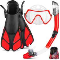Conjunto de mergulho ZEEPORTE Mask Fin Snorkel com equipamento para adultos e bolsas Conjunto de mergulho ZEEPORTE Mask Fin Snorkel com equipamento para adultos e bolsas