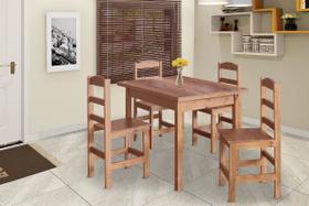 Conjunto de Mesa 1,08 com 4 Cadeiras Mel Priscila Conjunto de Mesa 1,08 com 4 Cadeiras Mel Priscila