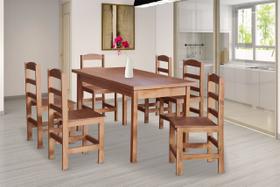 Conjunto de Mesa 1,40 com 6 Cadeiras Mel Priscila Conjunto de Mesa 1,40 com 6 Cadeiras Mel Priscila